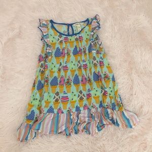 Matilda Jane Ice cream cone summer top girls 8